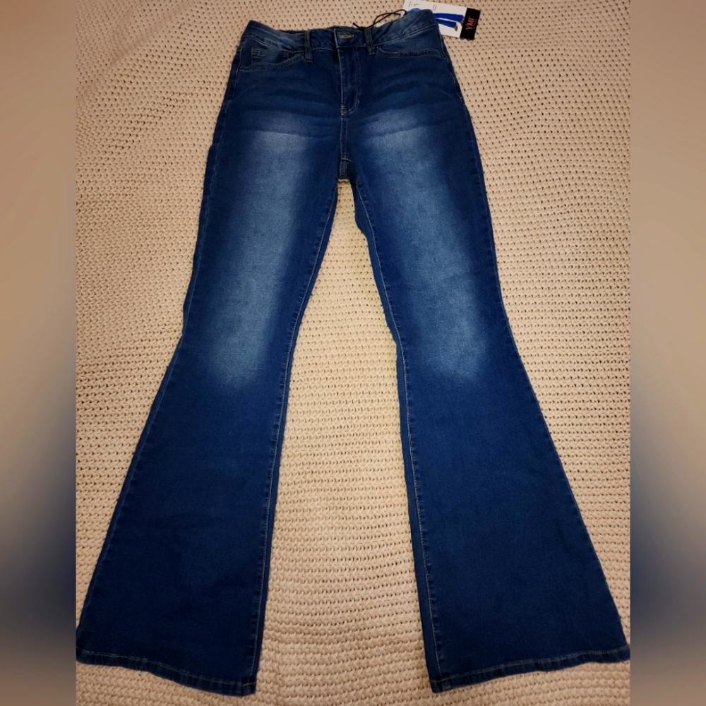 Blue, flare, jeans, YMI
